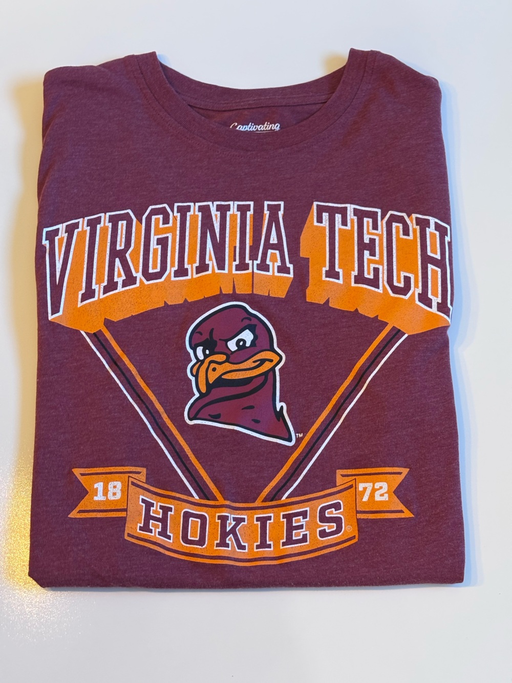 Virginia Tech Hokies 1872 Graphic Tee, Men’s Small